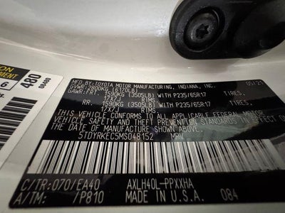 2021 Toyota Sienna XLE 8 Passenger