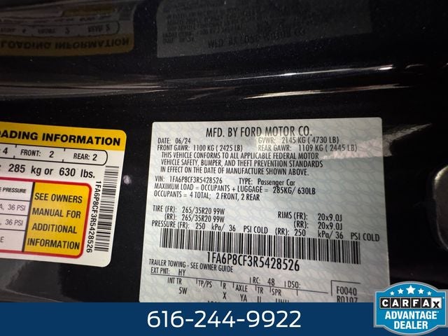 2024 Ford Mustang GT Premium 5.0 Liter 8 2D Coupe Automatic