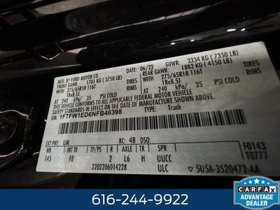 2022 Ford F-150 XLT 3.5 Liter V6 SuperCrew PowerBoost Hybrid 4WD