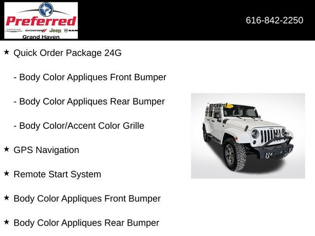 2018 Jeep Wrangler JK Unlimited Sahara 3.6 Liter V6 4D Automatic 4WD