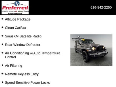 2022 Jeep Wrangler Unlimited Sport Altitude 4x4