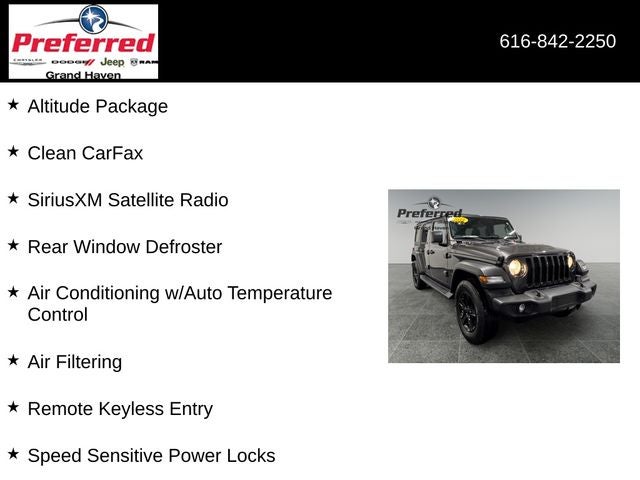 2022 Jeep Wrangler Unlimited Sport Altitude 4x4