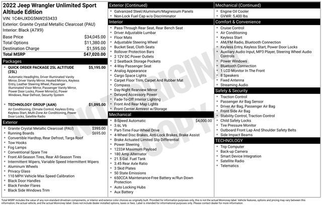 2022 Jeep Wrangler Unlimited Sport Altitude 4x4