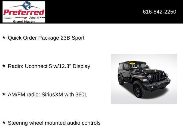 2024 Jeep Wrangler 2-Door Sport 4x4