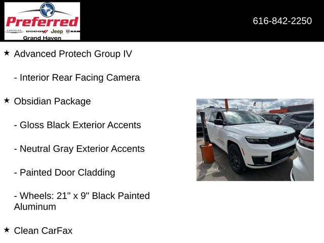 2025 Jeep Grand Cherokee L Summit 3.6 Liter V6 4WD