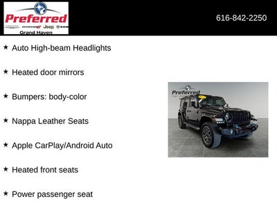 2024 Jeep Wrangler High Altitude 4xe 2.0 Liter I4 4D 4WD Automatic