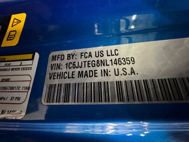 2022 Jeep Gladiator Mojave 3.6 Liter V6 Crew Cab Automatic 4WD