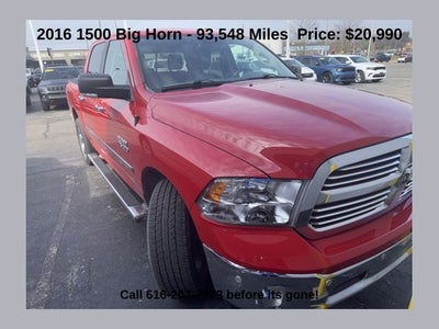 2016 RAM 1500 Big Horn 3.6 Liter V6 Crew Cab 4WD