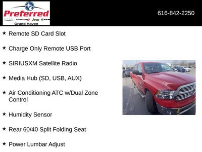 2016 RAM 1500 Big Horn 3.6 Liter V6 Crew Cab 4WD