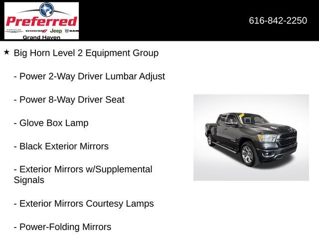 2022 RAM 1500 Big Horn Crew Cab 4x4 5'7' Box