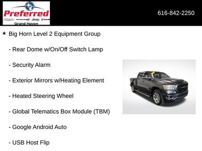 2022 RAM 1500 Big Horn Crew Cab 4x4 5'7' Box