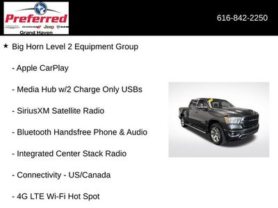 2022 RAM 1500 Big Horn Crew Cab 4x4 5'7' Box