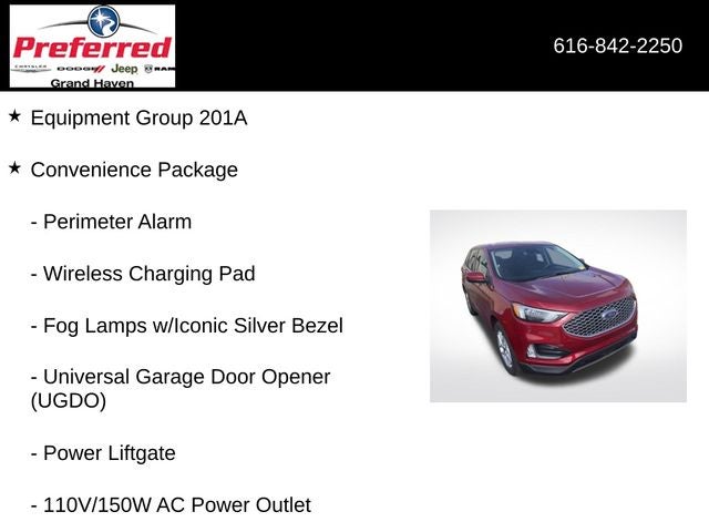 2023 Ford Edge SEL 2.0 Liter EcoBoost Turbocharged AWD Leather Seatin