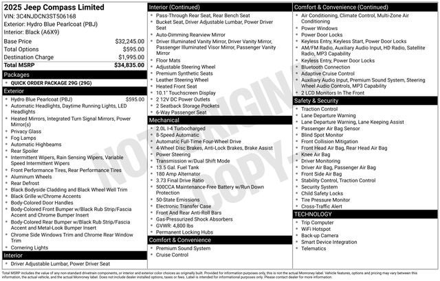 2025 Jeep Compass Limited 4x4
