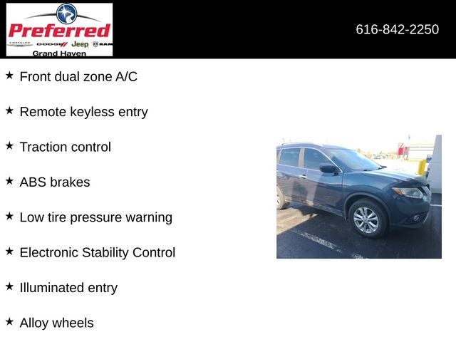 2016 Nissan Rogue SV 2.5 Liter FWD