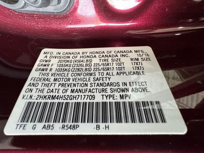 2016 Honda CR-V EX 2.4 Liter AWD