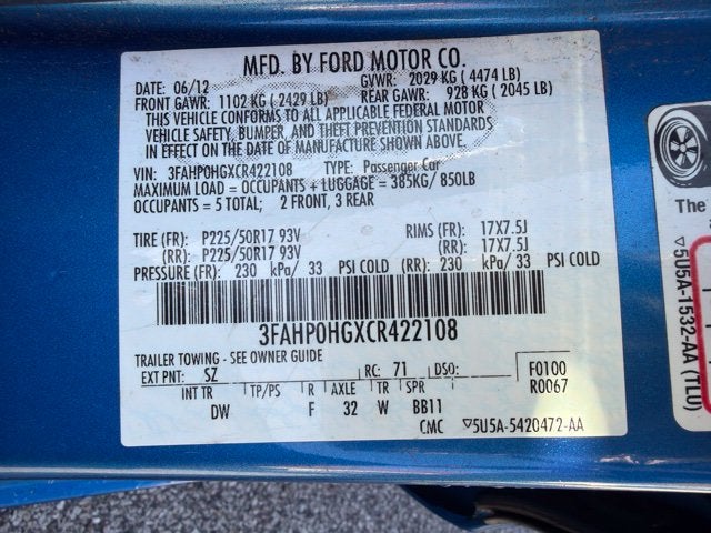 2012 Ford Fusion SE